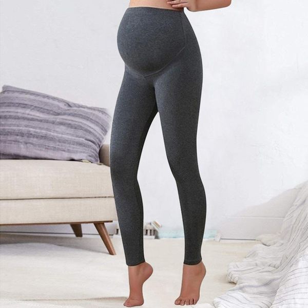 

winter leggings trousers warm solid pregnancy clothes for pregnant women high waist stretch pencil pants black trousers pants1