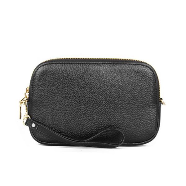

genuine cowhide leather lychee pattern small bag ladies double-layer hand bag shoulder messenger women square handbag