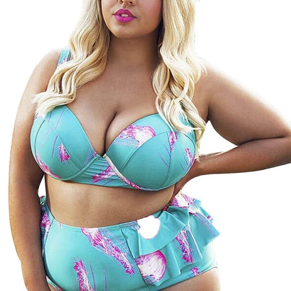 

swimsuit plus size separate push up bikinis two pieces bikinis swim suit high waist women swimwear large size bathing suit y200319, White;black