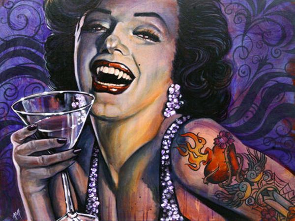 

marilyn noir home decor handpainted &hd print oil painting on canvas wall art canvas pictures 210113