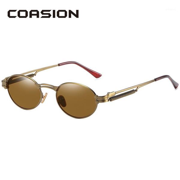 

sunglasses coasion gold retro small round steampunk men women metal frame punk sung glasses for black lens 2021 ca15821, White;black