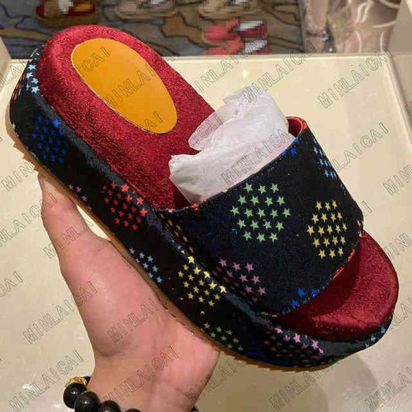 

slippers platform slipper angelina sandals mens heightening thick soled slides womens luxurys designers summer beach outdoor flat house flip, Black