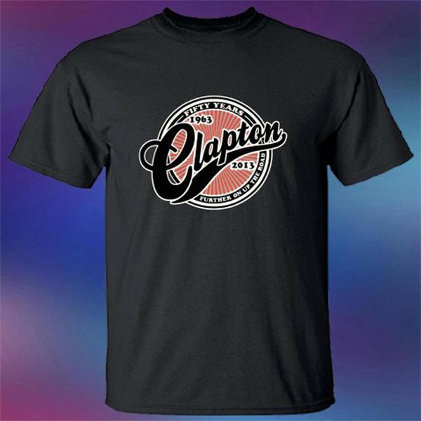 

new eric clapton rock blues guitarist fifty years men's black t shirt size s 3xl fashion plus size tee shirt sport hooded sweatshirt ho