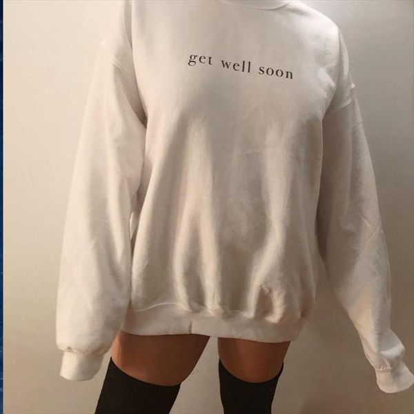 

поправляйся гранде подсластитель crewneck толстовка женщина повседневный пуловер с длинным рукавом толстовка спасибо u далее, Black