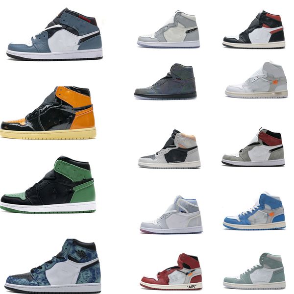 

fashion 1 high travis scotts 1s basketball shoes obsidian unc mid smoke grey fearless mens trainers jumpman sneakers