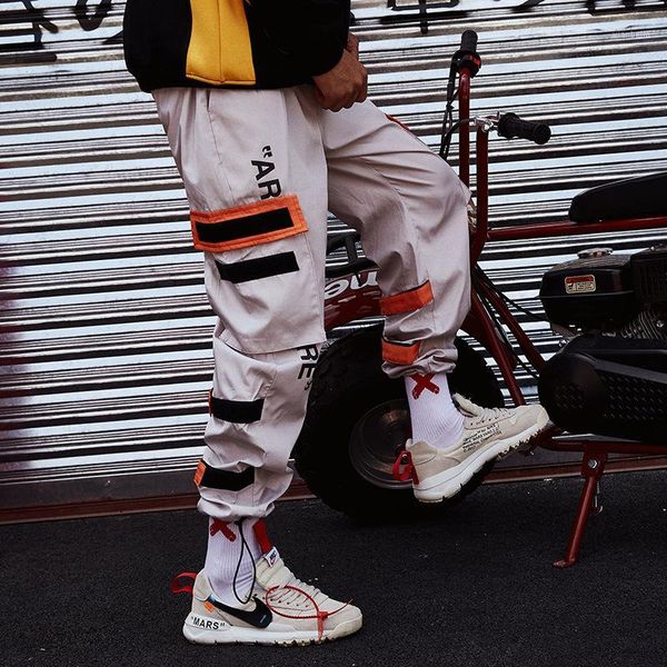 

new fashion mens multi pockets cargo harem pants hip hop sweat pants casual male track joggers trousers ribbons streetwear1, Black