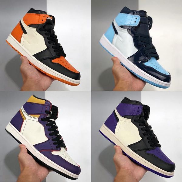 

1s shoes a basketball jumpman 1 men chicago sports trainers obsidian unc fearless travis scotts turbo green original sneakers women 36-46, Black
