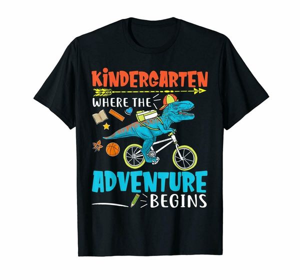 

dinosaur kindergarten where the adventure begins teacher perfect gift harajuku fashion classic sport hooded sweatshirt hoodie t shirt