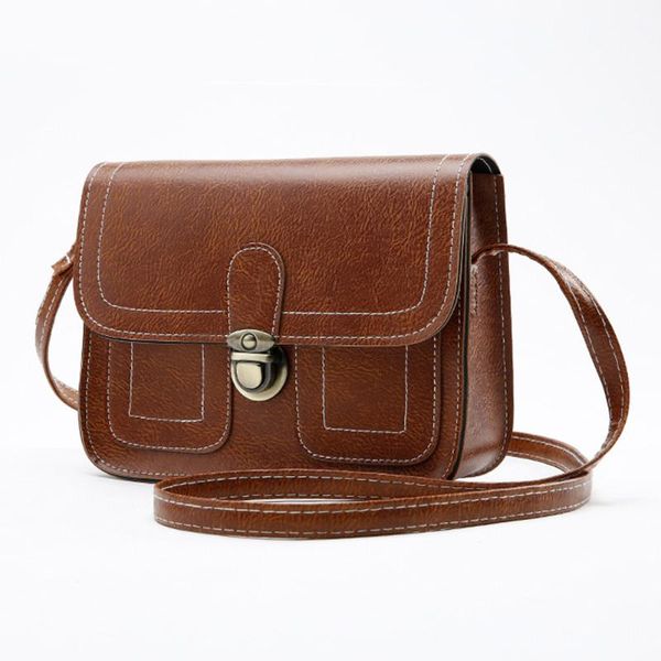 

vintage women messenger bag fashion pu leather handbag small crossbody bags shoulder bag satchel female