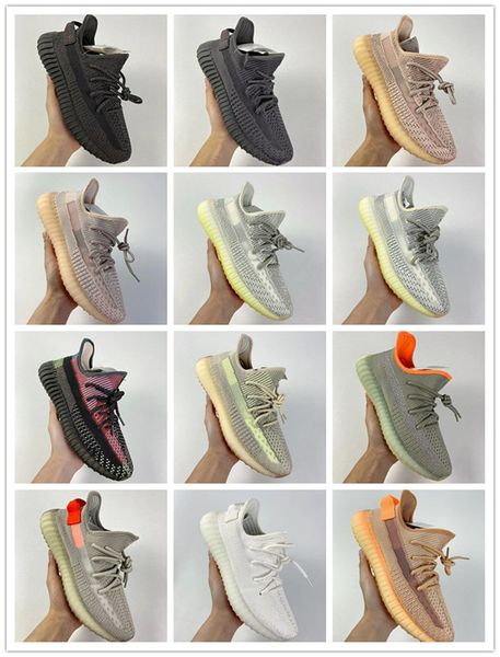 

yeézy shoes zebra static reflective stripe butter sesame men fashion sneakers outdoor training with box, Black