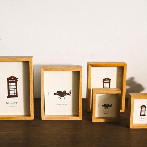 

double sided p frames diy children's painting display wooden picture frame wedding couple memories deskdecoration