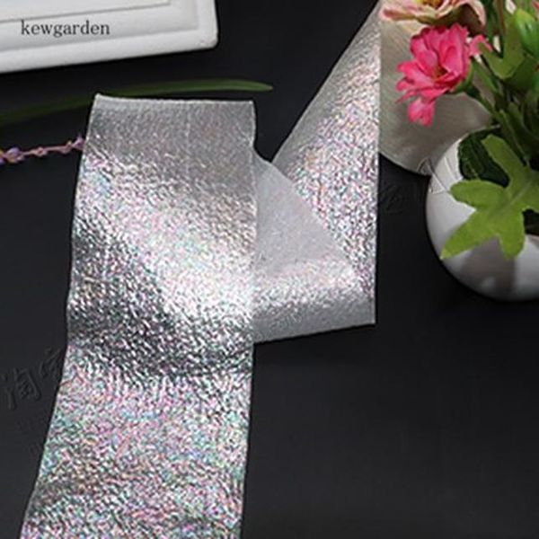 

6cm oil bright snow seersucker lace gauze laser ribbons diy flower bowknot accessories handmade tape wholesale 25 yards jllitm mx_home