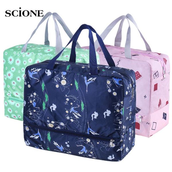 

waterproof sports bag yoga women sport dry and wet separation swimming gym storage terylene dance zipper with shoe bags x299a