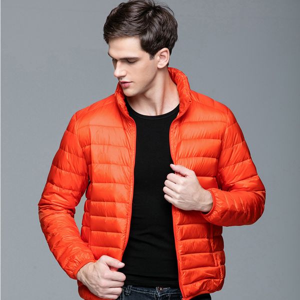 

2019 autumn and winter new stand-up collar ultra-light down jacket men's short large size young middle-aged casual wholesale, Black