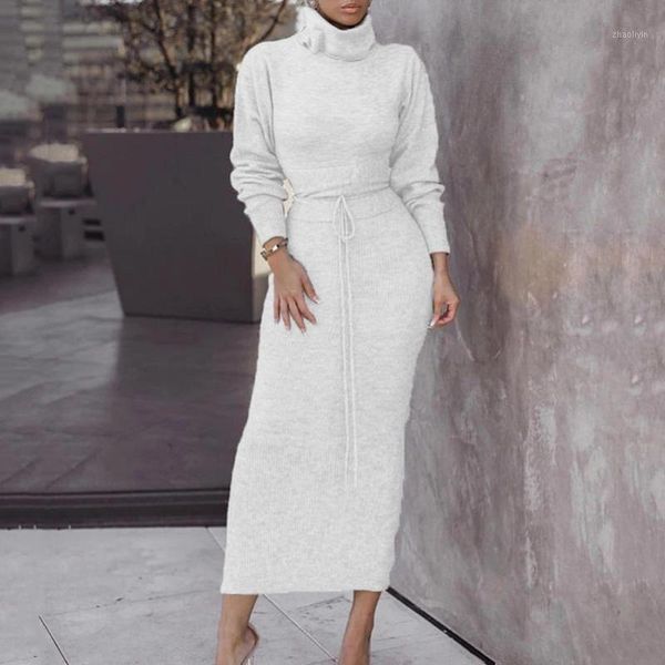 

knitted sweater and skirt two piece set women autumn winter turtleneck crop sweater skirts 2 piece sets women's outfits1, Gray
