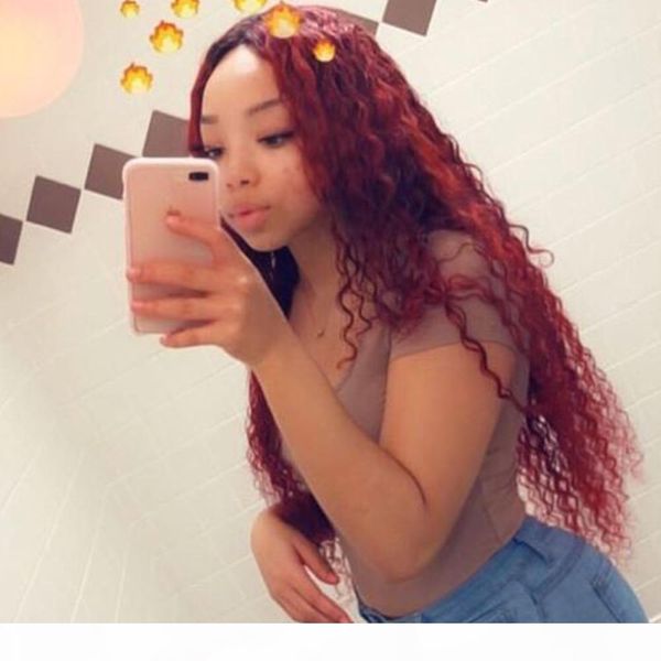

curly human hair red ombre 99j full lace wig 360 lace frontal human hair wigs preplucked burgundy 13x6 lace front wig natural hairline, Black