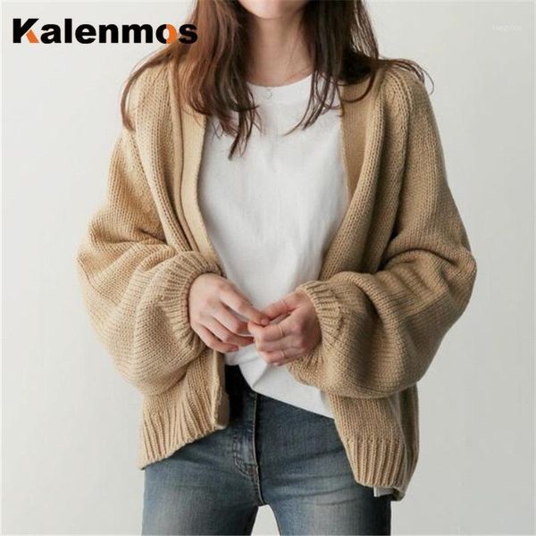 

sweater women cardigan patchwork thick autumn winter fall long sleeve korean japan wool streetwear francais women sweater1, White