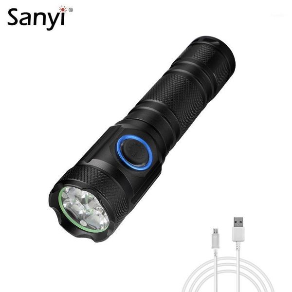 

flashlights torches powerful 4*p50 led 5 modes tactical torch waterproof wrist band hand light usb charging 18650 18350 maintenance light1
