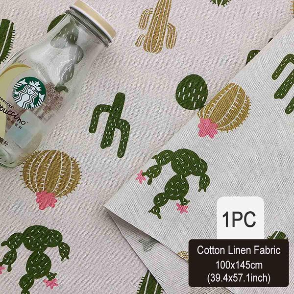 

100x145cm printed cotton linen fabric curtain tablecloth cotton cloth for diy handmade quilting & sewing placemat bags material wmtyyz