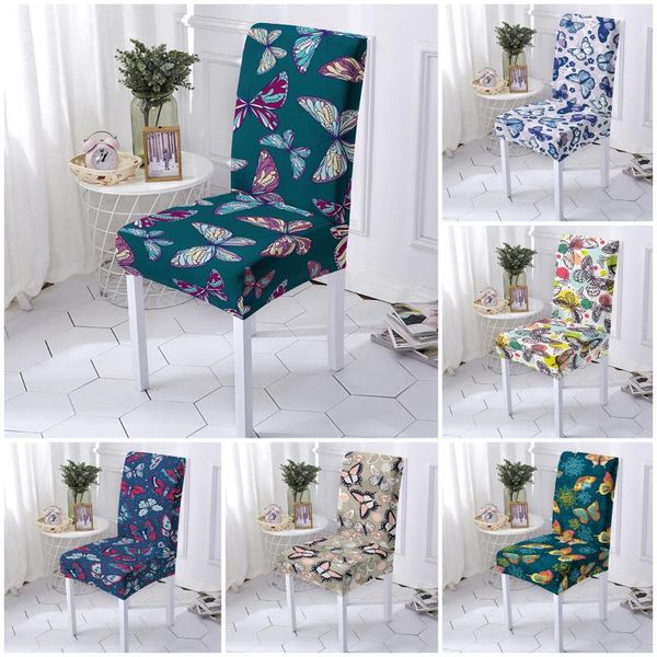 

chair covers butterfly pattern cover dining room high stretch slipcover universal size set for banquet wedding