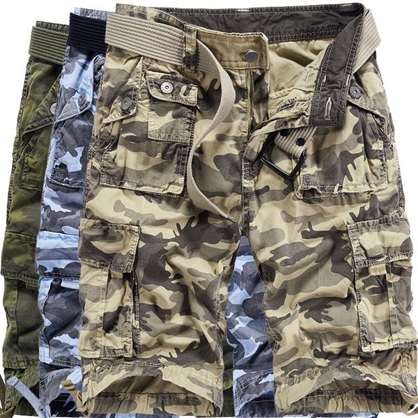 

men's camouflage large pocket work clothes 5-point pants with work clothes and shorts casual shorts for boys vgflm, Blue