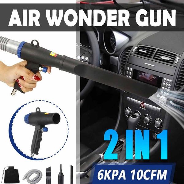 

2 in 1 6kpa 10cfm air wonder guns kit dual function air vacuum blow guns pneumatic vacuum cleaner tools air blow bbyufm, Red;black