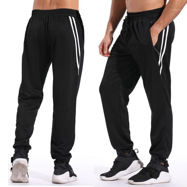 

men jogger bodybuilding sports leggings gym compression sport pants long trousers high elastic fitness running tights1, Black;blue
