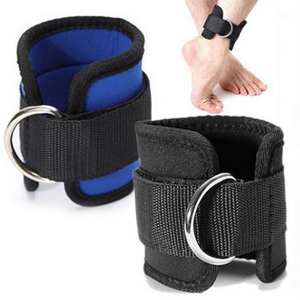 

2 pcs d-ring ankle strap ankle cuffs for gym glute ab leg workouts leg weights lifting exercises stretch anchor belt1