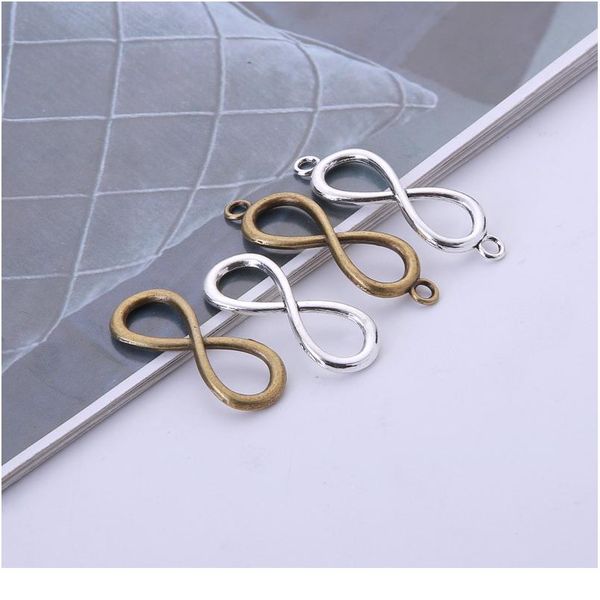 

vintage mixed 10/20pcs infinity heart bar charms pendant double heads pendant charms diy bracelet neacklace jewelry sqcsnq
