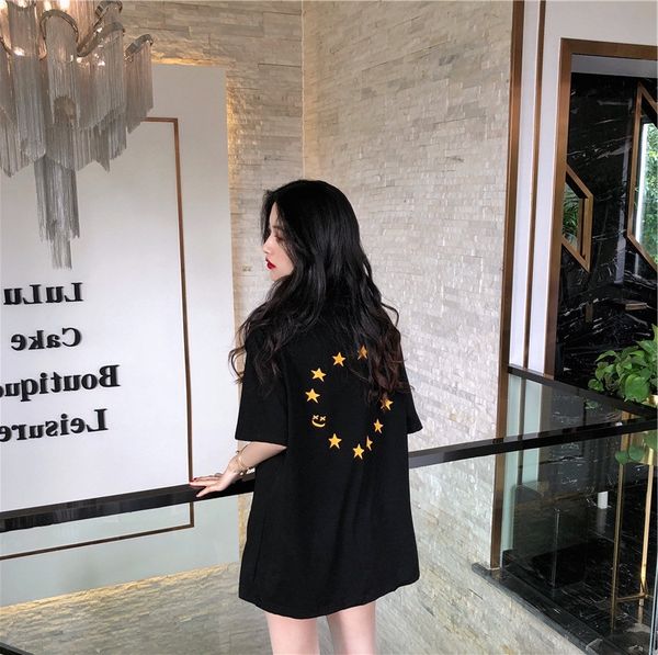 

весна корейский 2020 новый онлайн брюки star футболку trousersred с звездой печати свободно средних и длинных штанов отсутствующими короткий, White