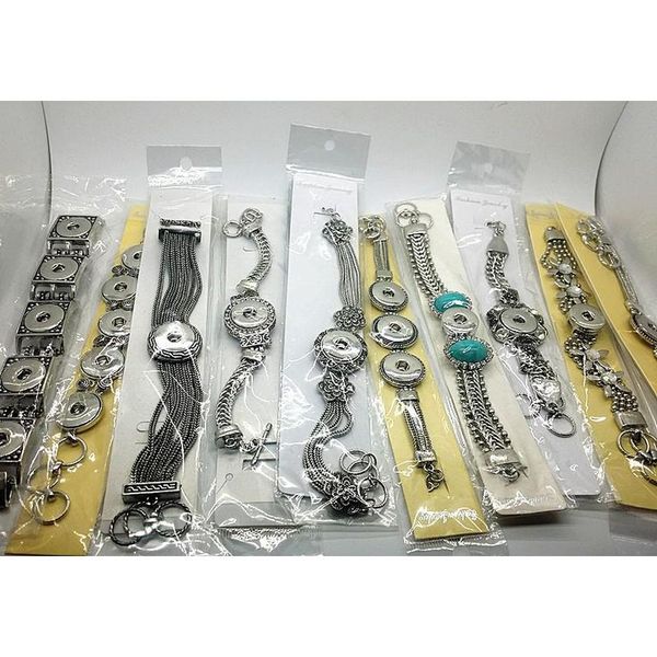 

wholesale noosa chunk snap button charm bracelet 10pcs/lot mixed style ginger snaps women jewelry new arrival fit wmtxqj new_dhbest, Black