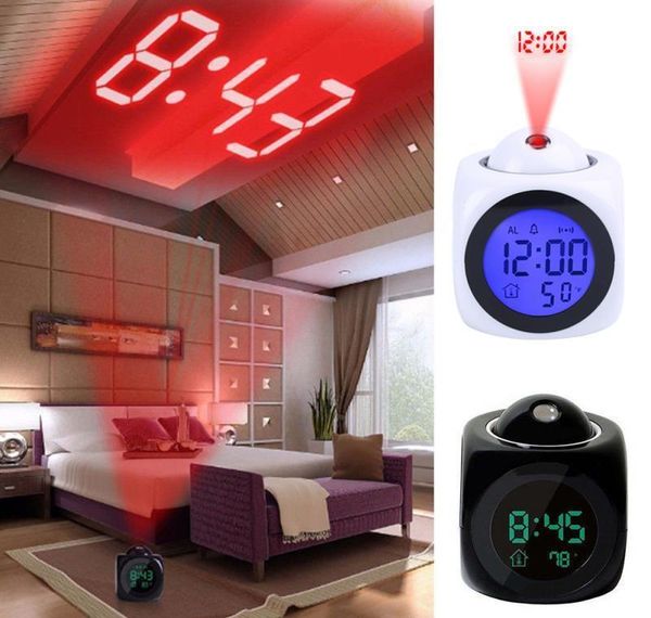 

led digital alarm clock multifunction with voice talking led projection temperature baby room nig jlllen ladyshome
