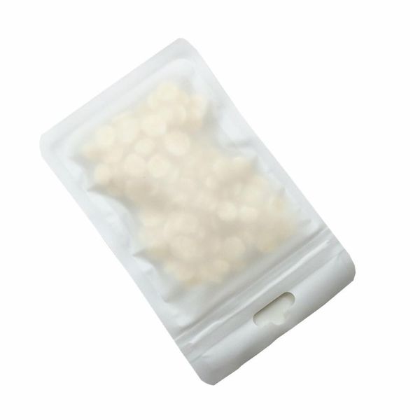 

back matte white front clear plastic bags resealable zip lock package bag electronic jewelry earring storage pouches hang hole h bbywyg