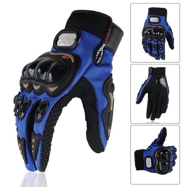 

motorcycle glove summer breathable men full finger off road riding bicycle motorbike moto gloves motocross guantes, Blue;gray