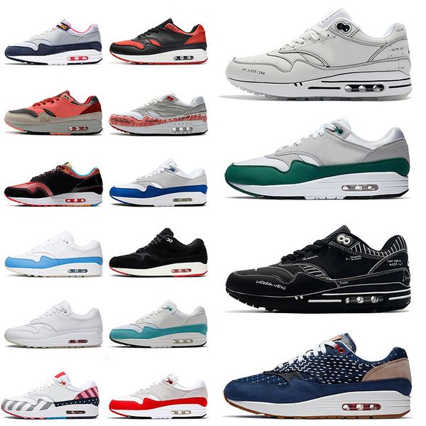 

new arrival mens womens denham 1 running shoes evergreen aura og anniversary black schematic air sketch to shelf max trainers sneakers, White;red