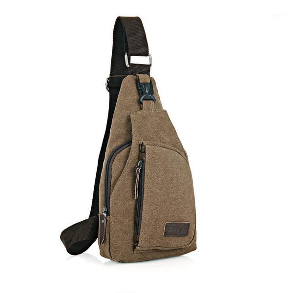 

2020 brand new men vintage canvas leather satchel shoulder sling chest pack bag1