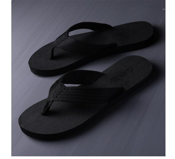 

fashion beach flip flops summer men flip flops shoes sandals open toe slipper indoor & outdoor flip-flops 38-45 male shoes1, Black