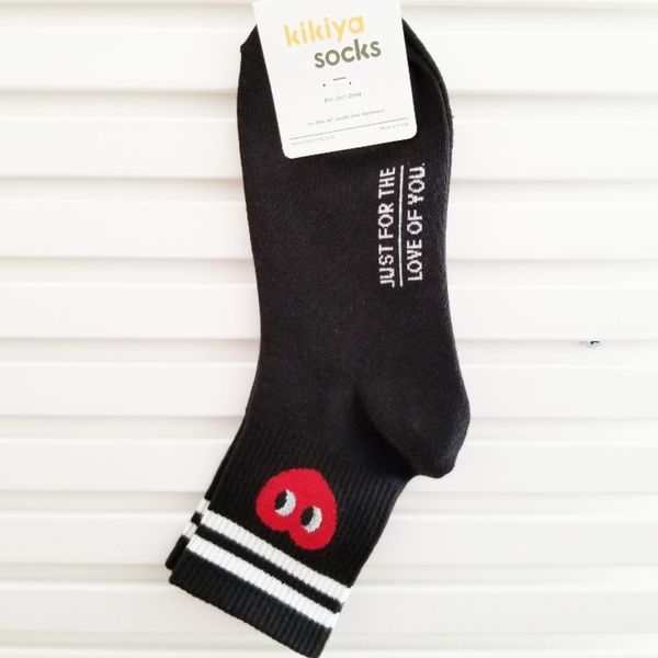 

south korea east cotton children's gate children's kikikiya socks mouth stripe kawabata smiling face cotton socks ynu8p, Black
