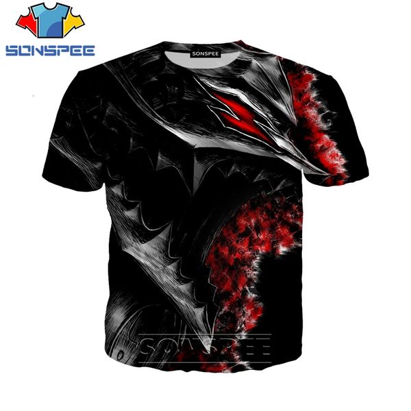 

anime berserker printed 3d print shirts plus size comics comics men clothing