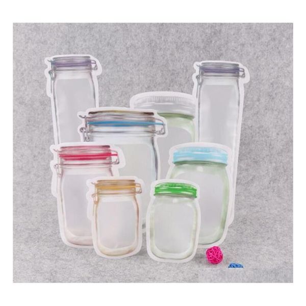 

resuable food storage bags stand up mason jar shaped zipper airtight sealing bags food storage container for snack qylxac bbgargden