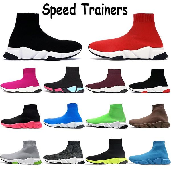 

mens fashion casual shoes triple black white beige blue green pink red royal prune brown volt oreo olive chaussures men women sock shoes