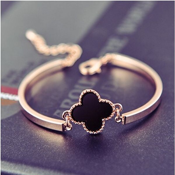 

japanese and korean clover cloverbracelet clovertrinkets yiwu mori simple personality sweet clover studentsfriend bracelet girl lqhh4, Golden;silver