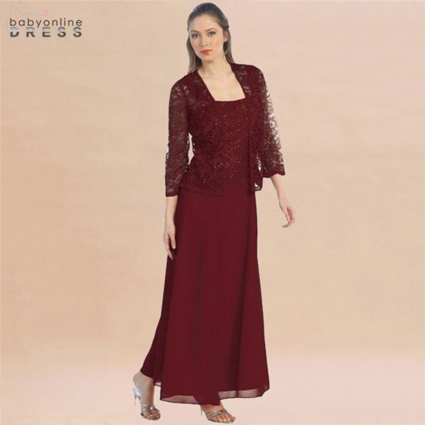 

babyonlinedress a-line lace evening dress long with jacket elegant 3/4 sleeves evening gowns embroidery robe de soiree longue lj201119, White;black