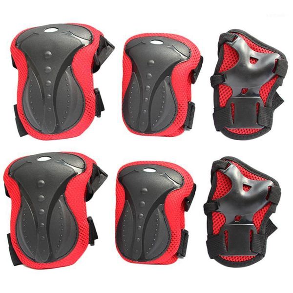 

6pcs anti knee pads wrist guards skateboarding safety rollerblading protection gear set skating outdoor body accessories1, Black;gray
