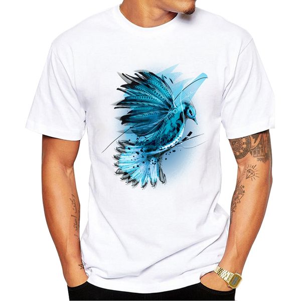 

teehub fashion blue jay printed men t-shirt short sleeve tshirts o-neck funny hipster tees sport hooded sweatshirt hoodie