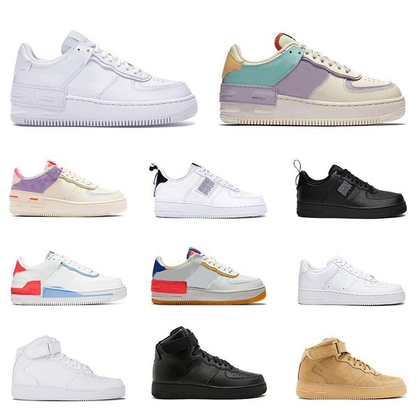 

fashion casual shoes fashion react men women utility 1 triple white black shadow pale ivory platoform shoe skateboard tenis traniers 36-45