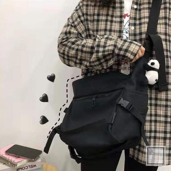 

women pocket canvas tooling bag postman bag korean cell phone bags simple crossbody bags casual ladies flap shoulder