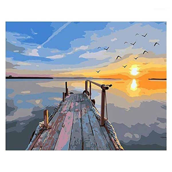 

paint by number kits diy works adults kids beginner without frame home wall artwork for living room1