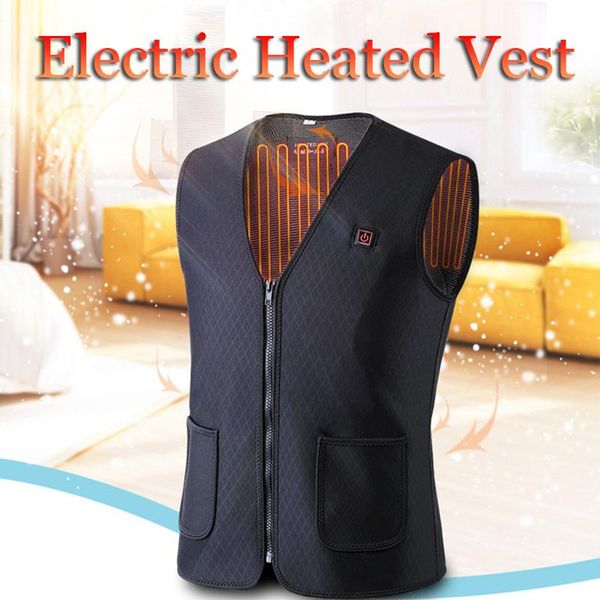 

outdoor t-shirts usb infrared heating vest jacket men women winter flexible electric thermal clothing waistcoat fishing hiking sets, Gray;blue