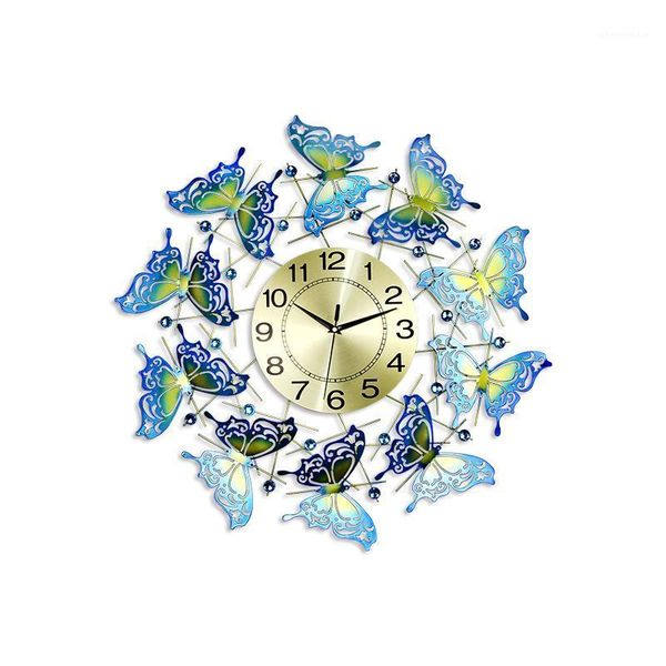 

blue luxury classic wall clock bedroom large creative vintage wall clock living room duvar saati silent hanging watches ea60wc1